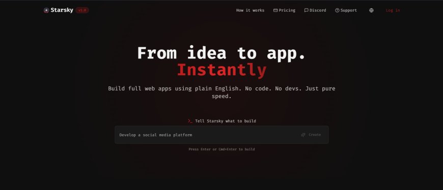 Build Web Apps Instantly with Plain English: Introducing Starsky.app